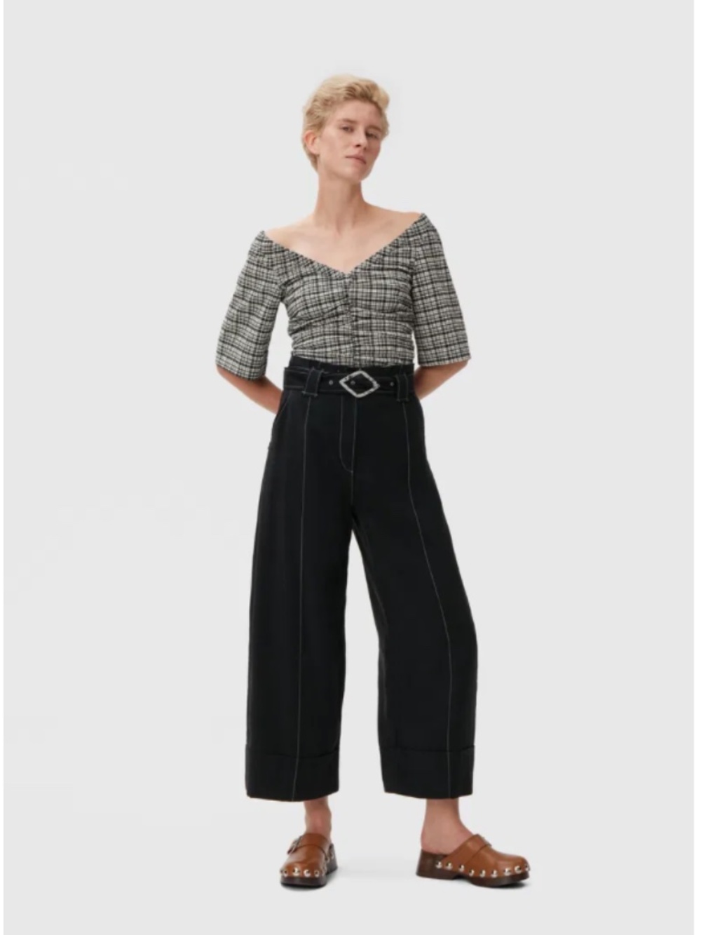 GANNI 'Cropped Trouser' NWT; Size: EU 38 (US 6/8)